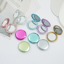 新款折叠圆形镜子手持单面化妆镜diy桌面梳妆小镜子便携镜女批发