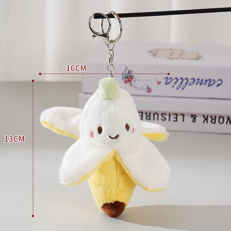 New Japanese Peeled Banana Plush Doll Doll Keychain Pendant Cute Lifelike Doll Keychain