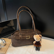 高级感磨砂包包女2025新款时尚复古单肩腋下包百搭通勤小众手提包