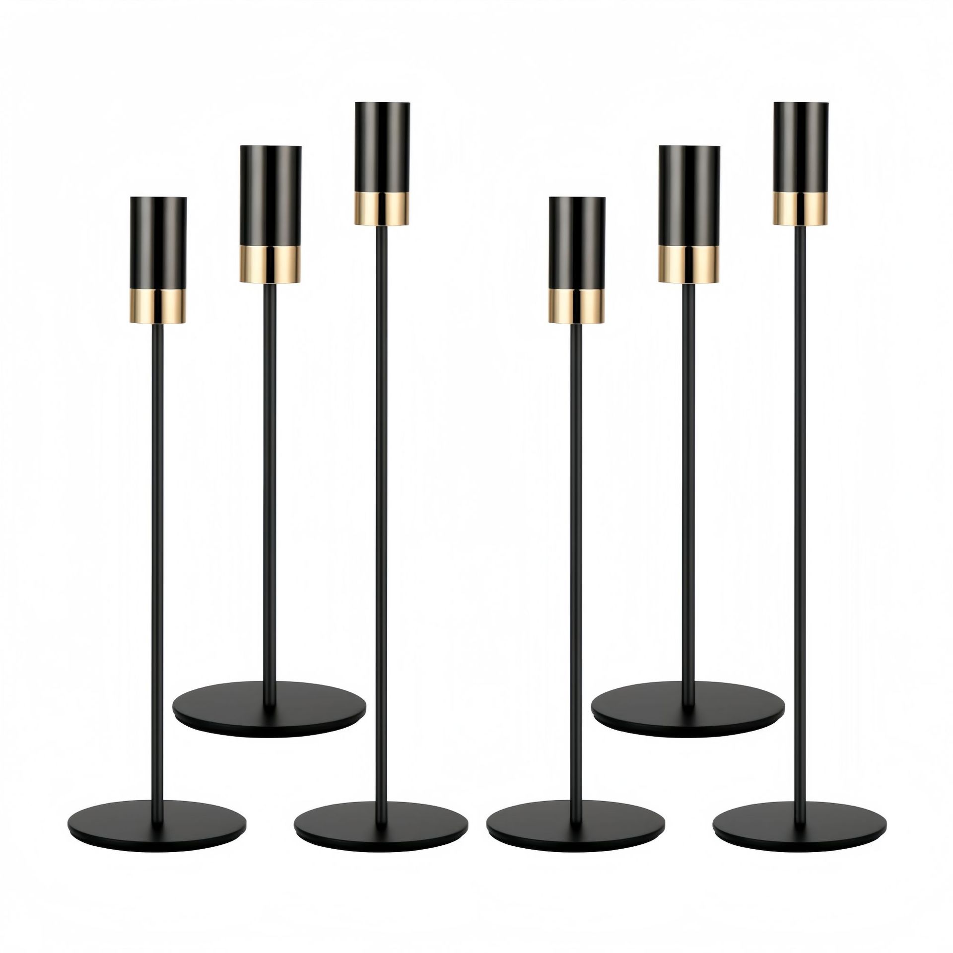 Vela de estilo europeo, candelabro, mesa de comedor, cena romántica a la luz de las velas, decoración de tres piezas, decoración de galvanoplastia de boda