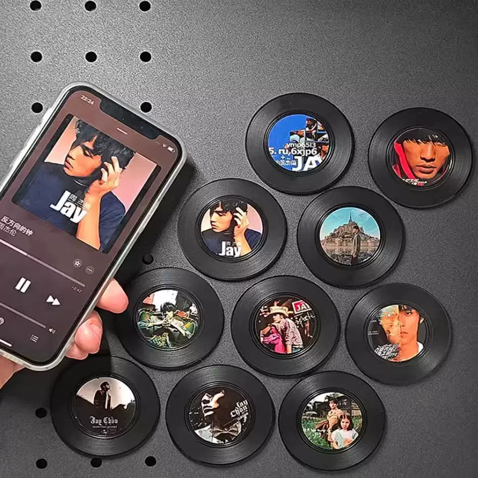 NFC黑胶冰箱贴磁吸周杰伦创意礼物摆件周边磁片亚克力diy材料卡通