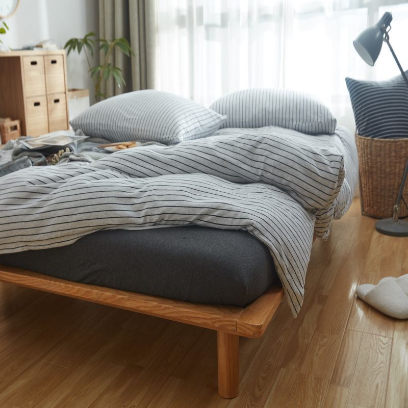 Cama de cama de algodón sin impresión de una sola pieza de tejido Tianzhu algodón Simmons sábanas de algodón antideslizantes fijas colchón cubierta protectora image 24