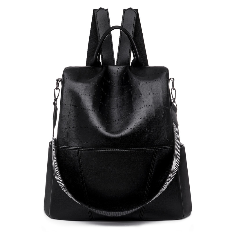 Comercio exterior nuevo estilo 2022 casual cuero suave mochila antirrobo mujer simple y versátil de gran capacidad mochila de viaje de doble uso