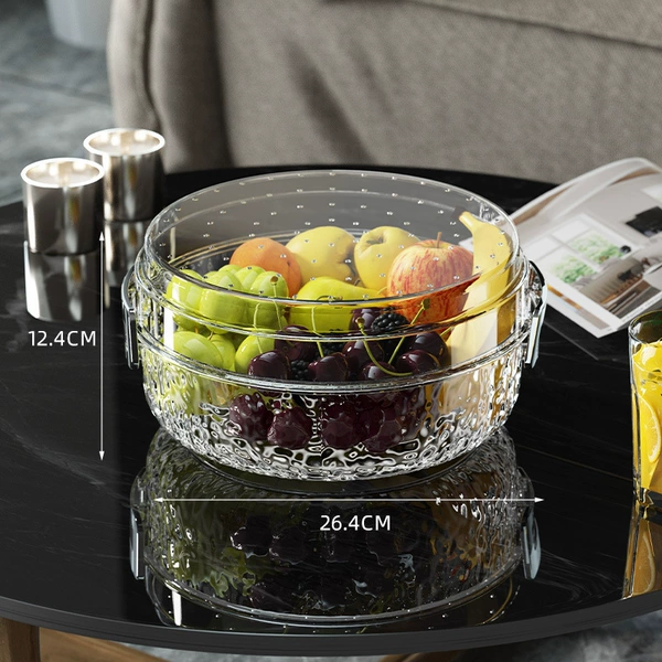 Double layer chilled fruit plate (no printing)