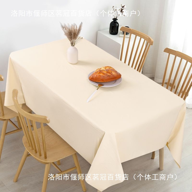 圆桌防水防油加厚高级餐布感台布一次性桌布长方形桌家用免洗
