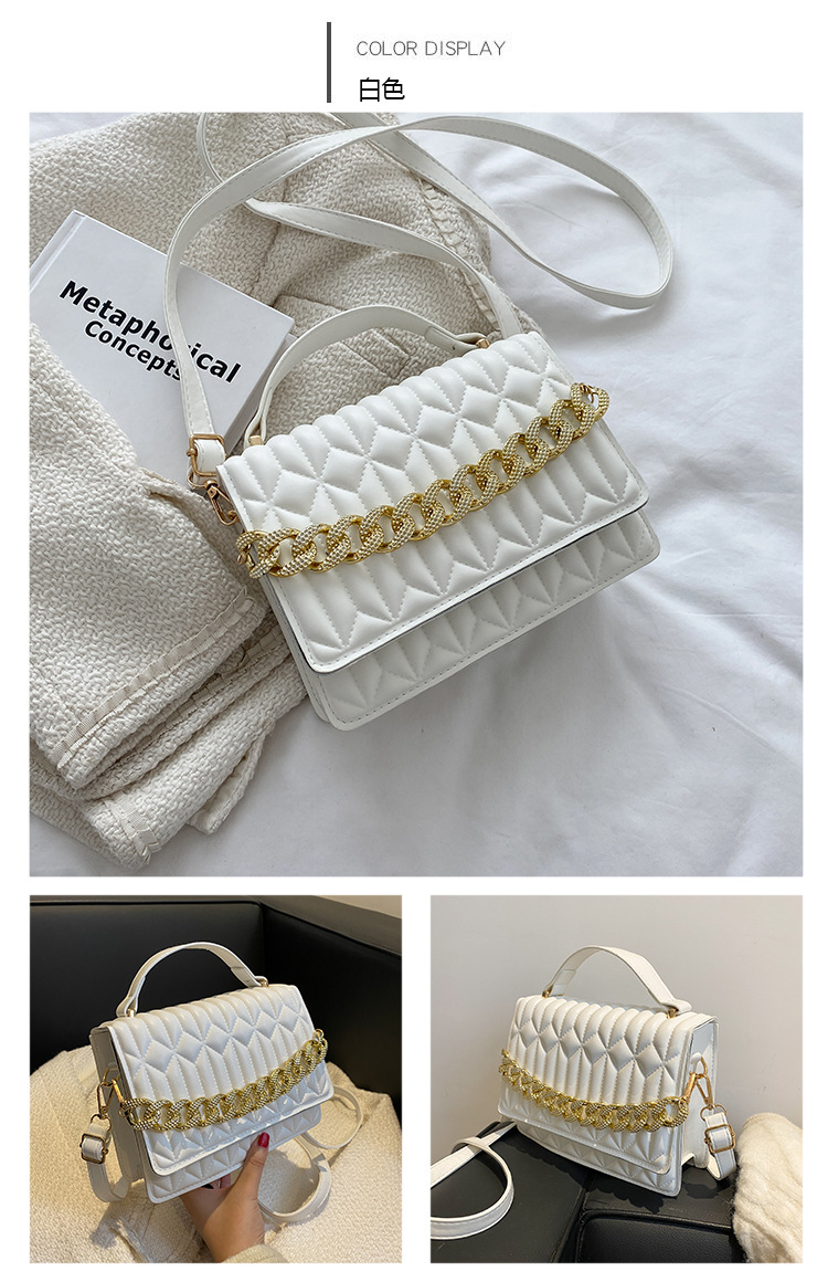 new fashion metal chain handbag summer messenger bag allmatch small square bagpicture5