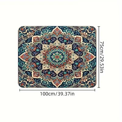 Avtomobil döşəmə paspasları – easy to maintain, wholesale - sd265-mandala-flower-75100cmcrystal-velvet-with-dot-plastic-backing
