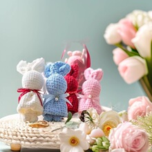 礼品广告造型毛巾 创意兔子伴手礼回礼 菠萝格经编毛巾可定图案