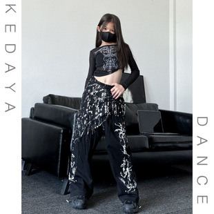 New Jazz Dance Accessories Triangle Belly Dance Hip-hop Waist Chain Hip Towel Sequin Tassel Belt Fart Curtain Decorative Waist Towel