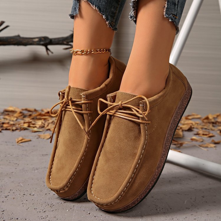 Mocasines con Tacón de Cuña para Mujer de Cuero Sintético y Suela de Caucho image 4