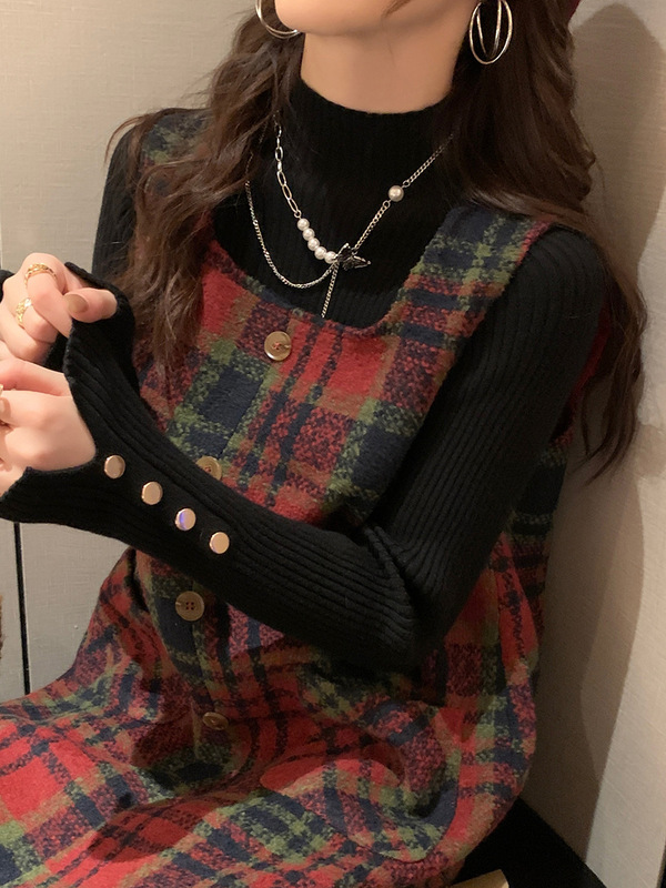 毛衣女冬季内搭高级感打底衫新款秋冬厚半高领针织衫上衣|undefined