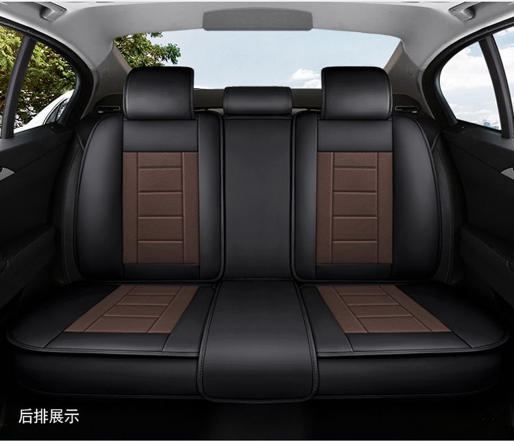 New Full-Leather Car Seat Cushion, Universal for All Seasons, Fully Enclosed Car Seat Cushion, Ventilated and Breathable, Full-Leather One-Piece Seat Cover