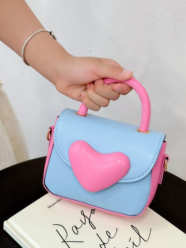 Bolsos para chicas coreanas de dibujos animados de amor contra colores de moda extranjera para niños de un solo hombro bolso de cambio