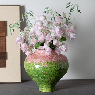 Jingdezhen Ceramic Handmade Vase Creative Hydroponic Desktop Ornaments Decoration Home Entrance Living Room Vase Wholesale