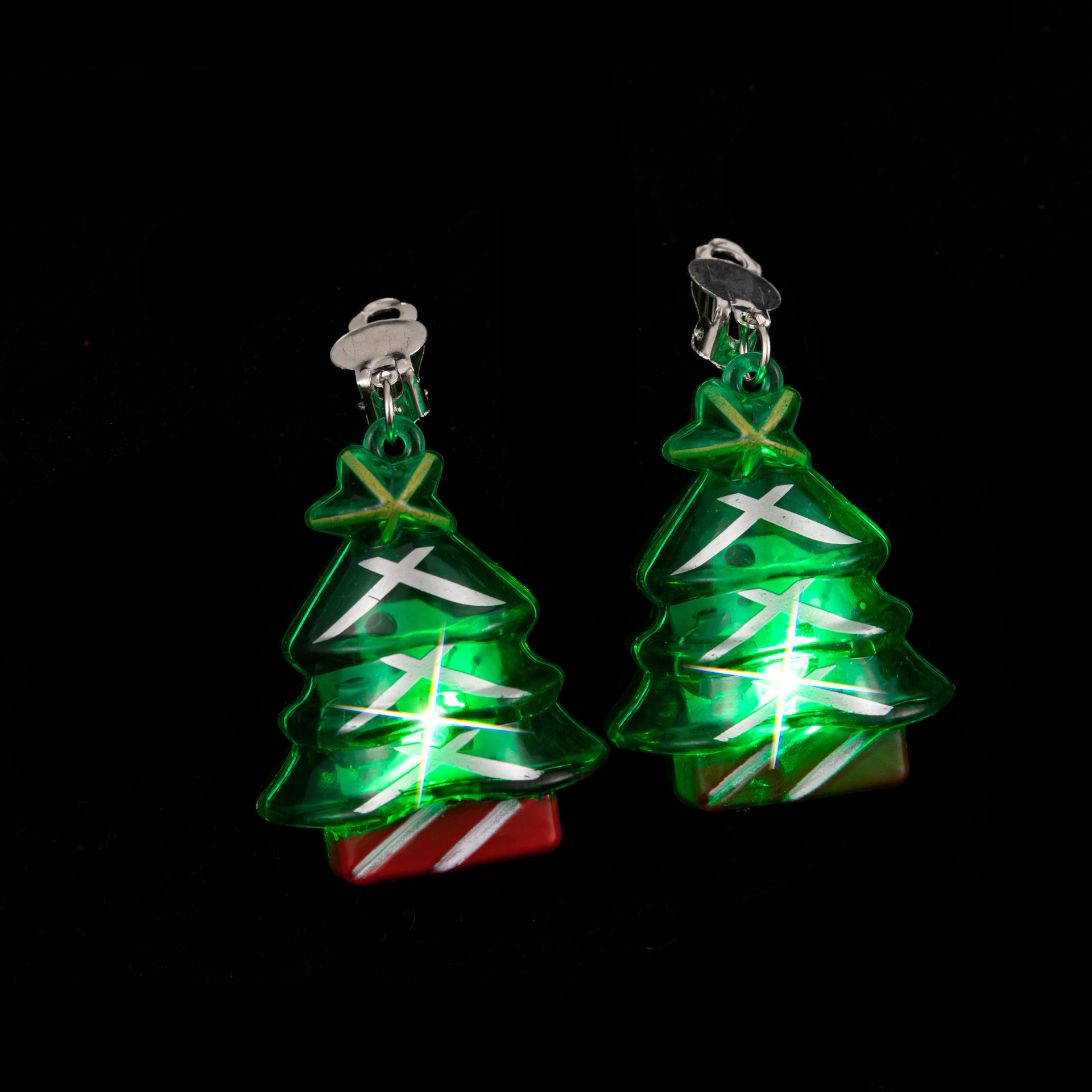 18g Weight Drop Earrings Classification 1 Pair Quantity Festival Occasion Plastic Material Christmas Festival Christmas Tree, Santa Claus Pattern Women'S Gender Fashion Style Fashion Christmas Tree Santa Claus Plastic Women's Drop Earrings 1 Pair 25