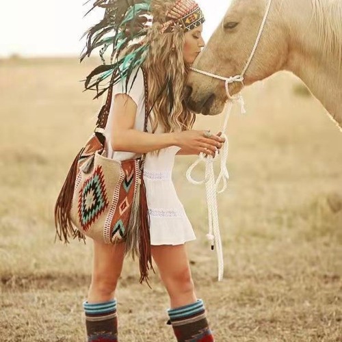 European and American retro bohemian hand-woven mustard cotton and linen shoulder bag cross-border women's bag Amazon independent station