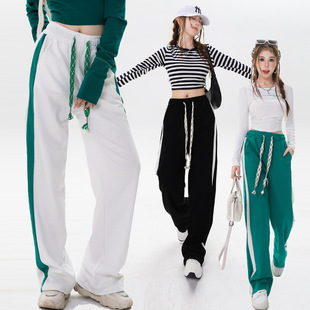 Loose Pants Women's High Waist Wide Leg Jazz Dance Hip-Hop Hip-Hop Sweater Pants Ghost Scroll Dance Casual Sports Pants