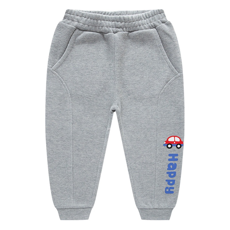 Pantalones de otoño 2025 de estilo coreano con dibujos animados para niños, pantalones largos casuales para bebés, ropa infantil francesa con ribetes, venta al por mayor image 1