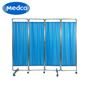 Foreign Trade Specializes in Medical Screens, Blue Thickeneded Wheeled Removable 60% off Clinic Partitions, Stainless Steel Foldableing Screens