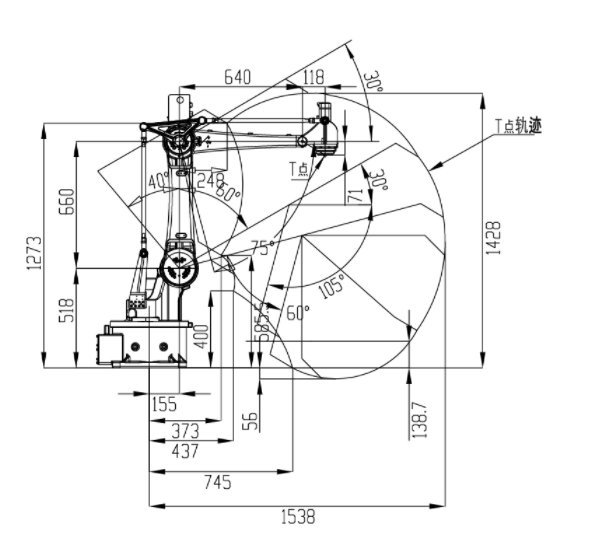 工博士机器人 GBS15-C1538 负载15kg 臂长1538mm 适用于码垛搬运