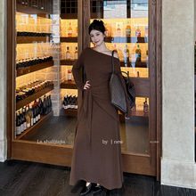 LS 极简时尚通勤百搭连衣裙 广州十三行2025秋冬新品女装61180#