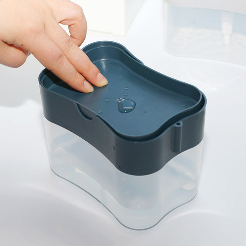 Detergent press box automatic dispenser automatic liquid box scouring pad dishwashing brush kitchen brush soap box