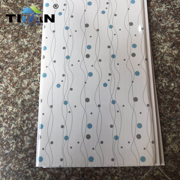 Techo de refuerzo de PVC 7mm * 25cm película de transferencia de grano de madera cóncavo de revestimiento integrado techo hot stamp