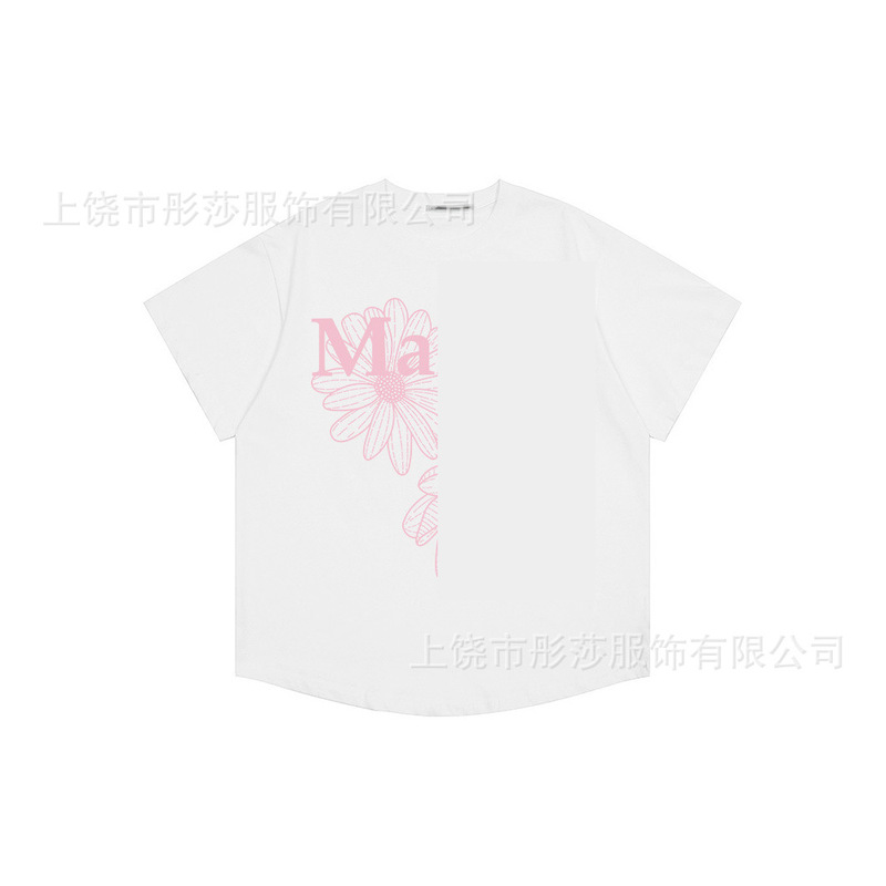 2025 新ゴールドハイシルバー同スタイルマルディ半袖デイジー Tシャツダックスフントカップル多用途トップ女性ルーズ|undefined