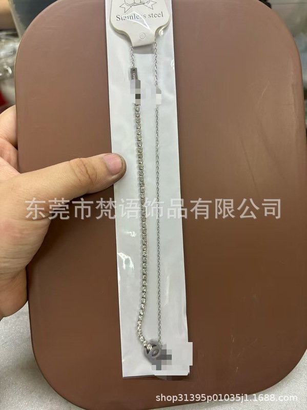 跨境新品小香家双cc不锈钢   18K手链项链钛钢女时尚热款首饰批发|undefined