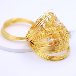18K���ɫӛ��䓽zȦdiy������鴮�龀0.6*60mm14K�����CȦF04