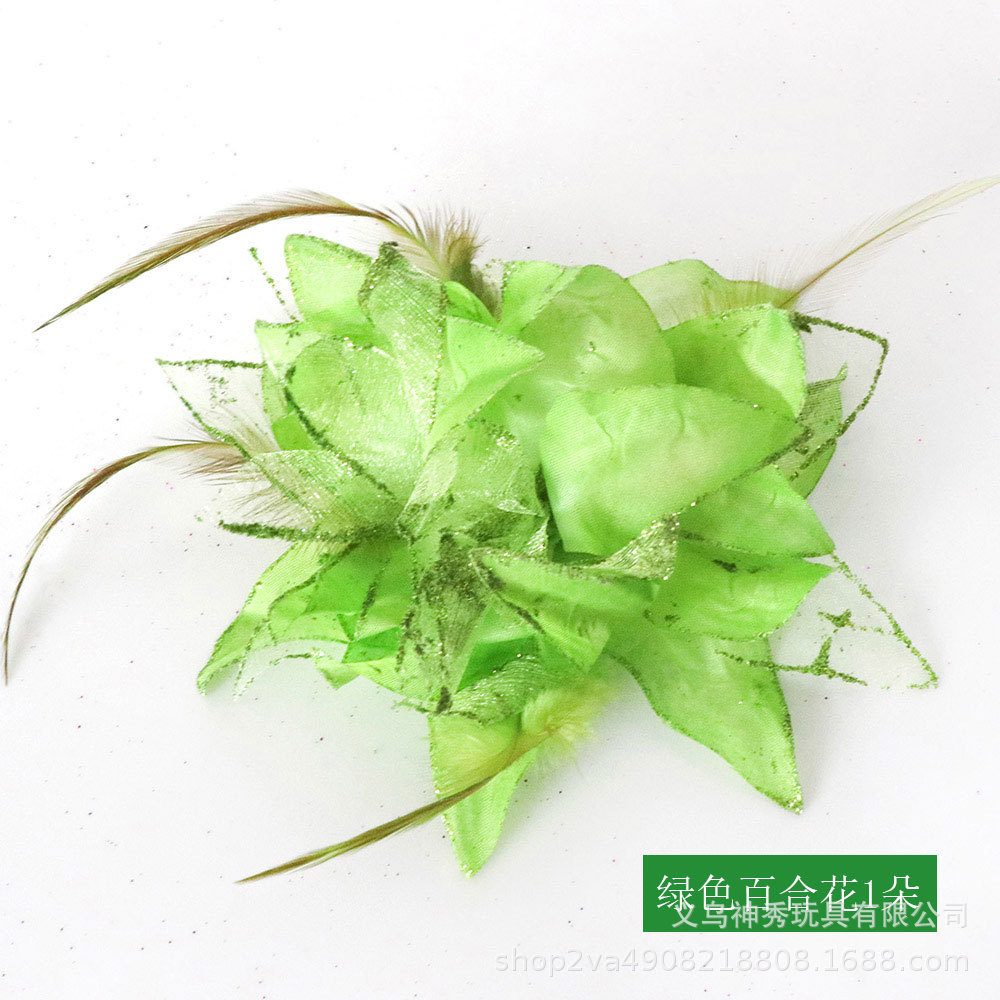 1 tela Rosa flor artificial decoración lirio artificial Hibiscus flor cabeza solo hecho a mano DIY tocado fotografía apoyos