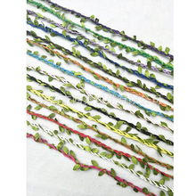 彩色膝條蠟繩葉子森系園藝手工DIY裝飾捆綁繩樹葉纏花瓶編織材料