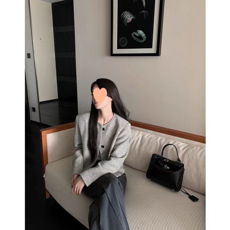 开春女短款小香风外套  短西装外套 单排扣上衣气质春秋新款|undefined