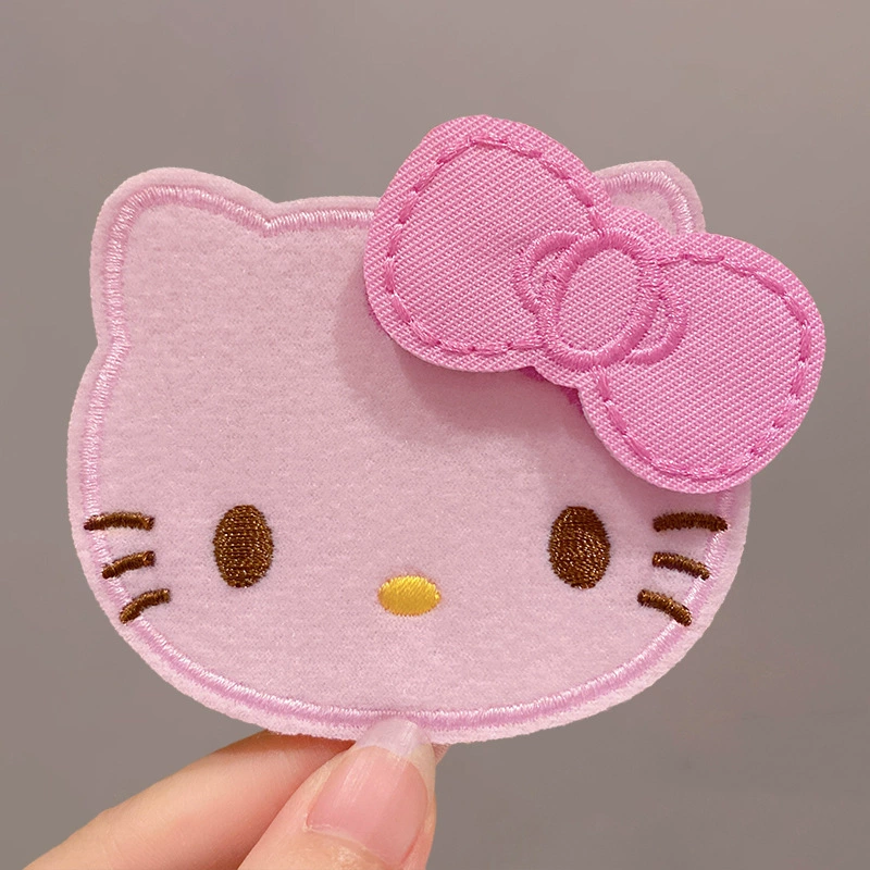 Cute bangs with bow, hair accessory with velcro