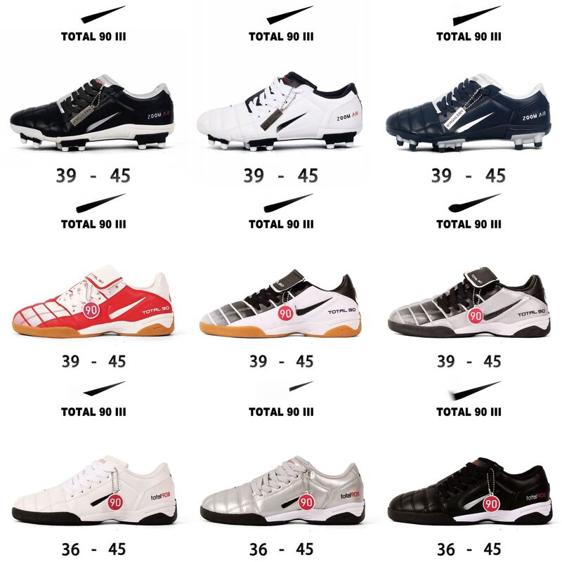 Putian shoes Total 90 III retro low-top casual sneakers for men and women, classic flat-soled third-generation football training shoes