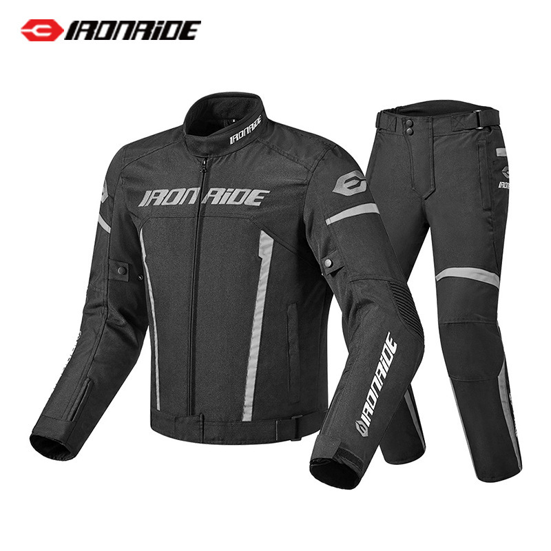 Motorcycle Riding Clothing, Warm Motorcycle Suit, Men's All-Season Racing Suit, Jacket, Breathable Rainproof Pants, Windproof