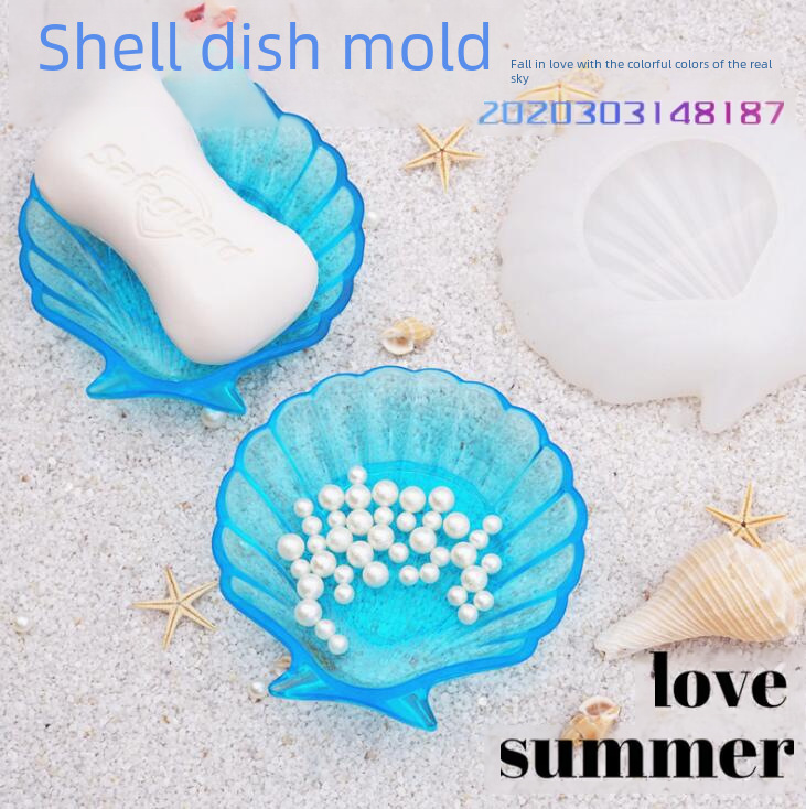 DIY Crystal Resin Mirror Ocean Shell Plate Plate Silicone Mold Storage Box UV Resin Ornament