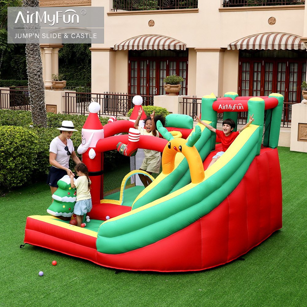Castillo inflable AMF para el hogar, trampolín inflable pequeño para interiores, tobogán inflable para fiestas infantiles, castillo combinado en stock