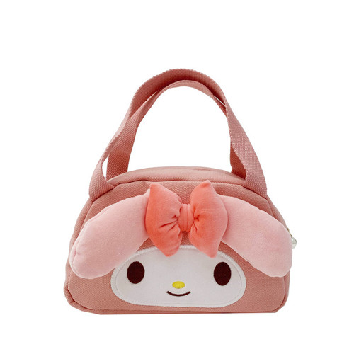  New Cute Pink Rabbit Canvas Handbag Sweet Ladies Cosmetic Bag Cartoon Large Capacity Storage Bag