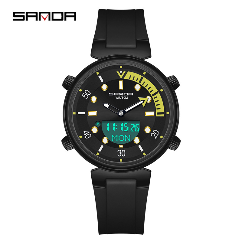 SANDA nuevo reloj de alarma de moda luminosa todo partido 3122 reloj electrónico multifuncional reloj para niños y niñas