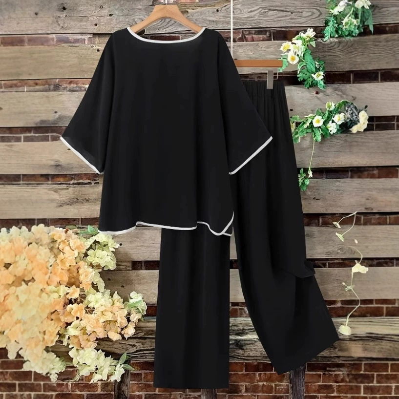 (Cross-border trading), knitted summer set for leisure, European style, Korean style, oversize