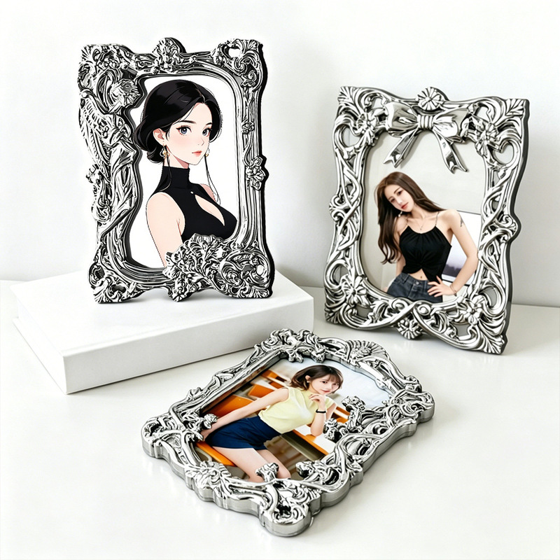 Cross-Border New Product Mini Electroplated Photo Frame, High-End Instagram-Style Celebrity Photo Holder, Student Photo Card Holder Cross-Border New Product Mini Electroplated Photo Frame, High-End Instagram-Style Celebrity Photo Holder, Student Photo Card Holder