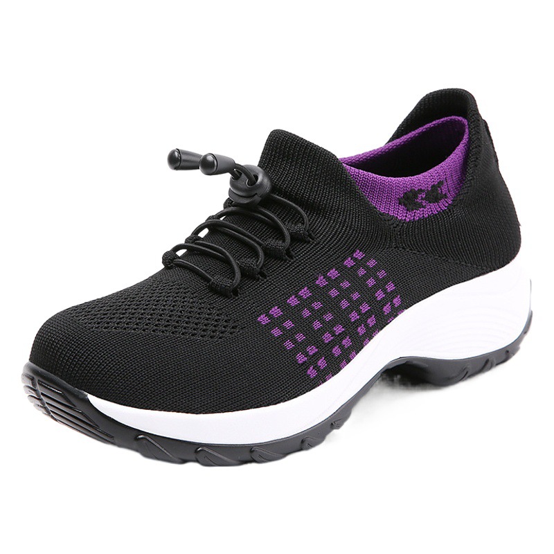 New Cross-border plus size High Elastic Weaving Breathable Shoes Trendy Fashion Lightweight Socks Sports Women's Shoes