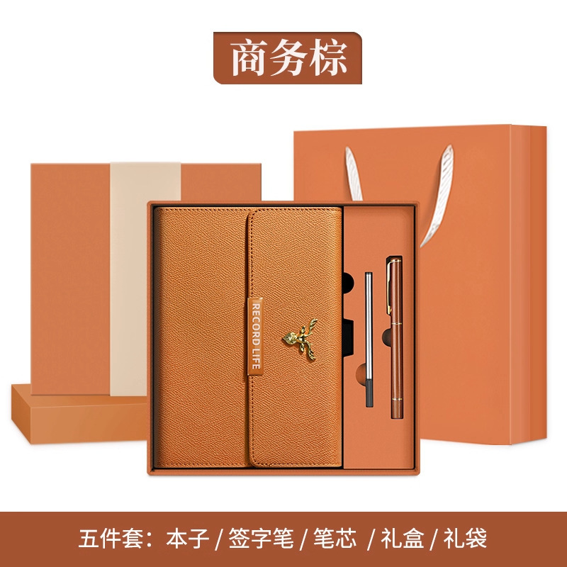 Caja de regalo de cuaderno de alta calidad de alto valor comercial práctica de regalos de graduación cuaderno de notas puede imprimir logotipo