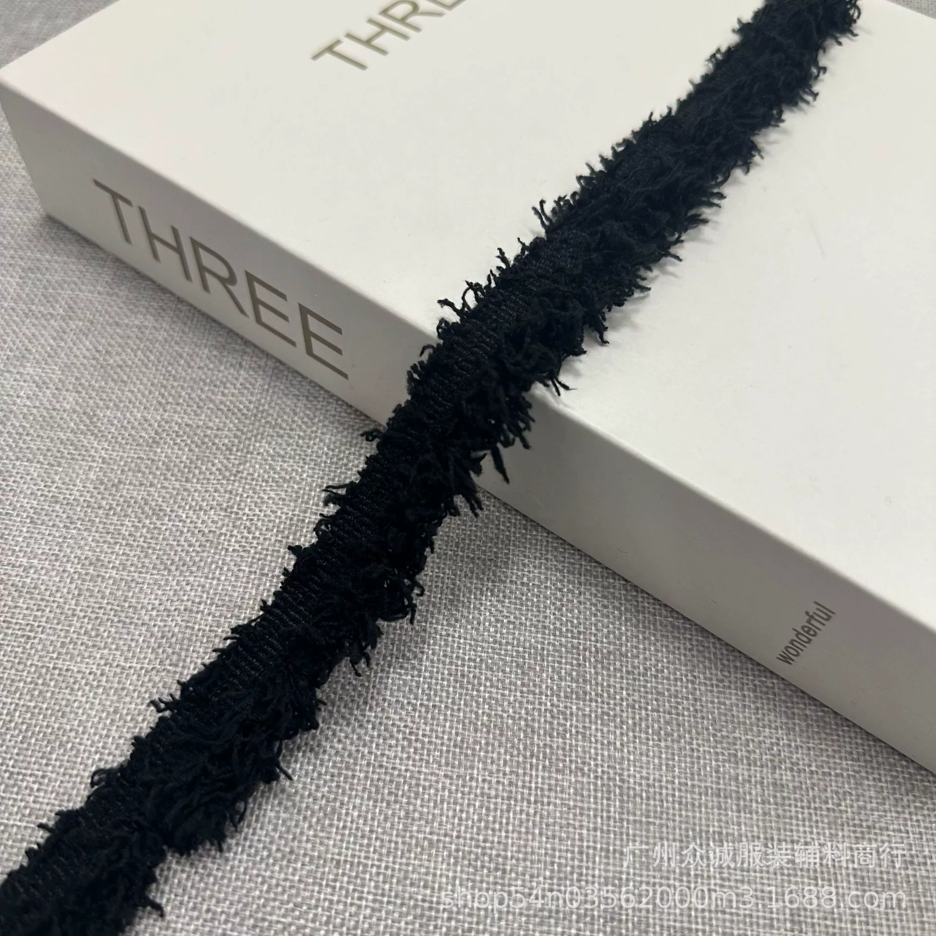 Демисезонный одно-сторонний двусторонний аксессуар, лента, 2 см, стиль Chanel, ручная работа