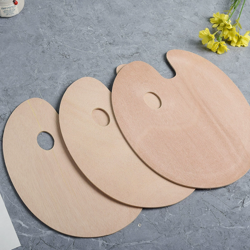 Изготовители источника деревянные с рукой держа инструменты картины искусства овальных детей палитры акварели палитры картины маслом