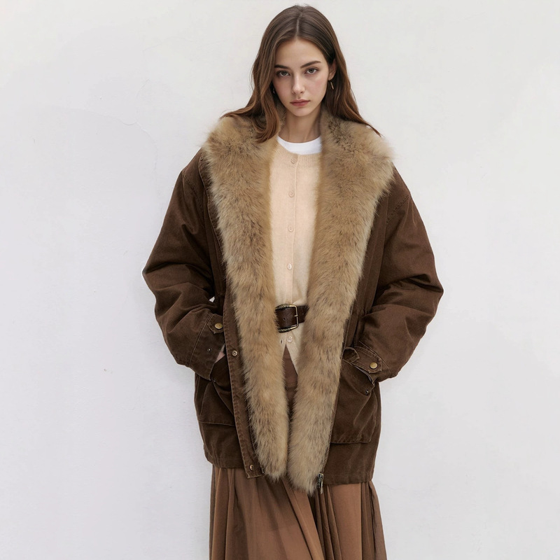 Jiarong Fox Fur Collar White Goose down Vintage Workwear Parka down Jacket Fur Coat Polar Traveler Jiarong Fox Fur Collar White Goose down Vintage Workwear Parka down Jacket Fur Coat Polar Traveler