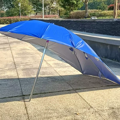 Elektromobil üçün ön şüşə çətiri (günlük) Sunshade Umbrella, Sun Protection Canopy - sapphire-blue-extended-length-silver-plastic-single-umbrella-default-item