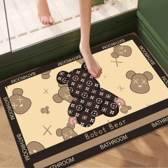 Light luxury diatom mud floor mat cartoon bathroom water-absorbent quick-drying non-slip mat bathroom toilet foot mat door mat