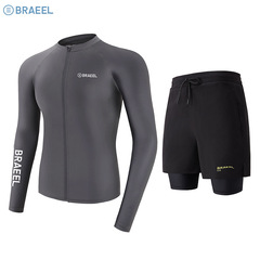 韓国メンズ水着長袖ウェットスーツ全身日焼け止め速乾シュノーケルスーツ水着クラゲ服サーフィン服